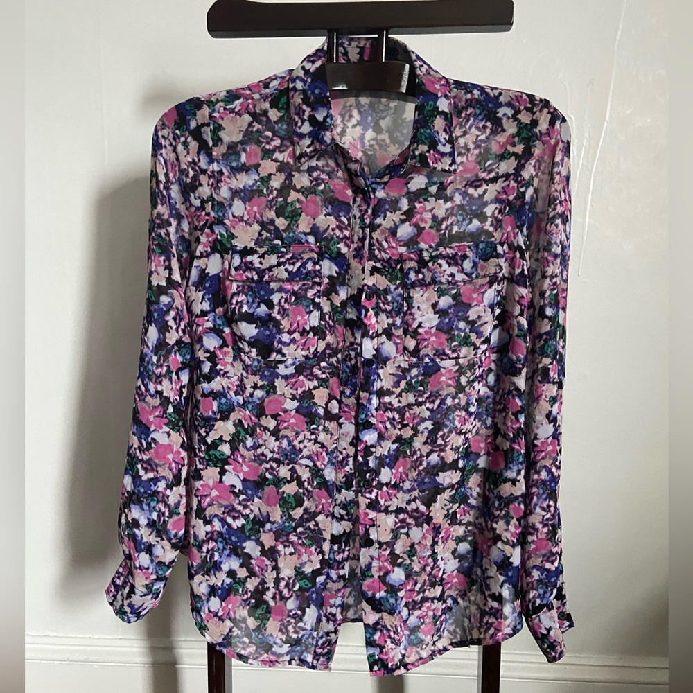 Floral collared blouse